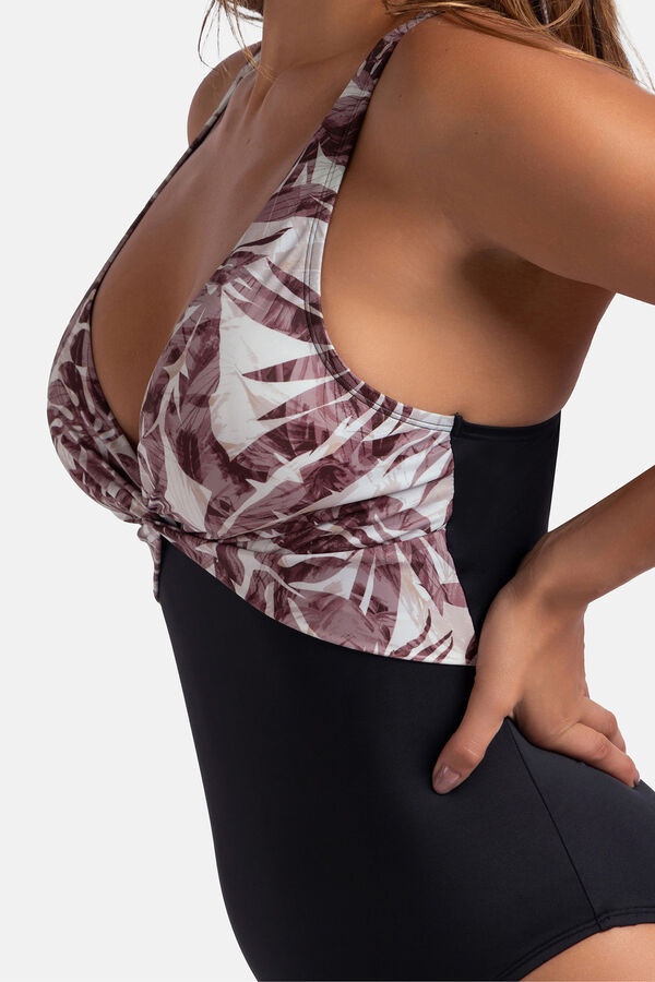 Dorina Mai&ocirc; preto estampado cinzento