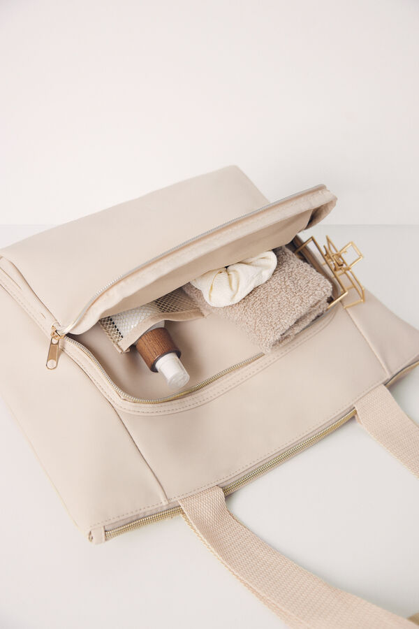 Women'secret Bolso grande engomado beige nude