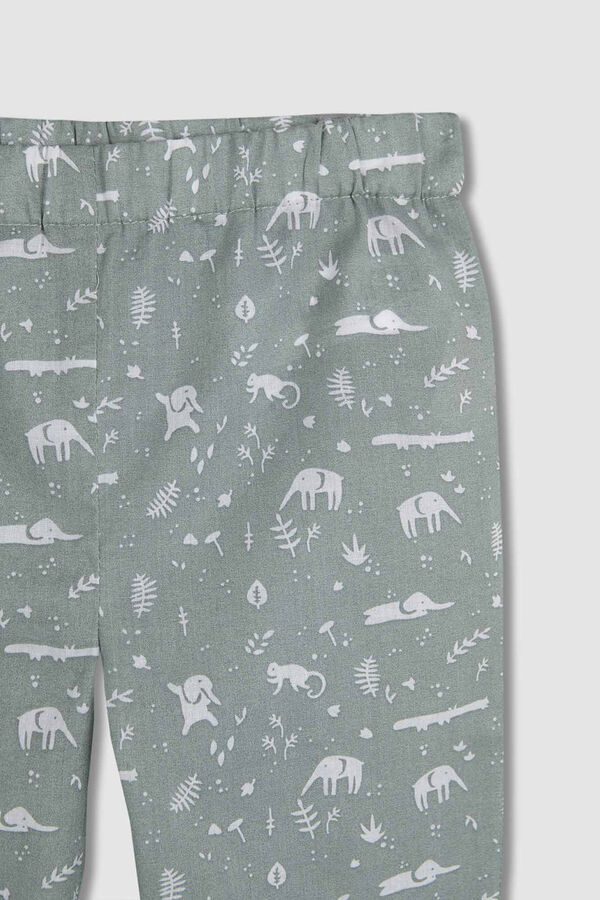 Gocco Pijama estampado gola peter pan  azul