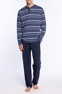 Punto Blanco Conjunto de pijama largo modal/algod&oacute;n con cuello tapeta Elegance