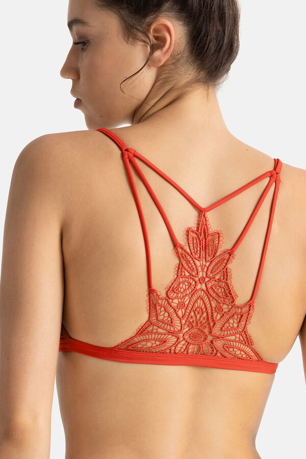 Dorina Top de bikini triangular naranja