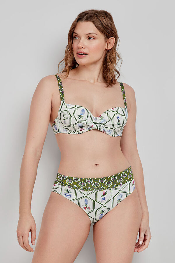 Gisela Braga bikini multiposici&oacute;n estampada estampado