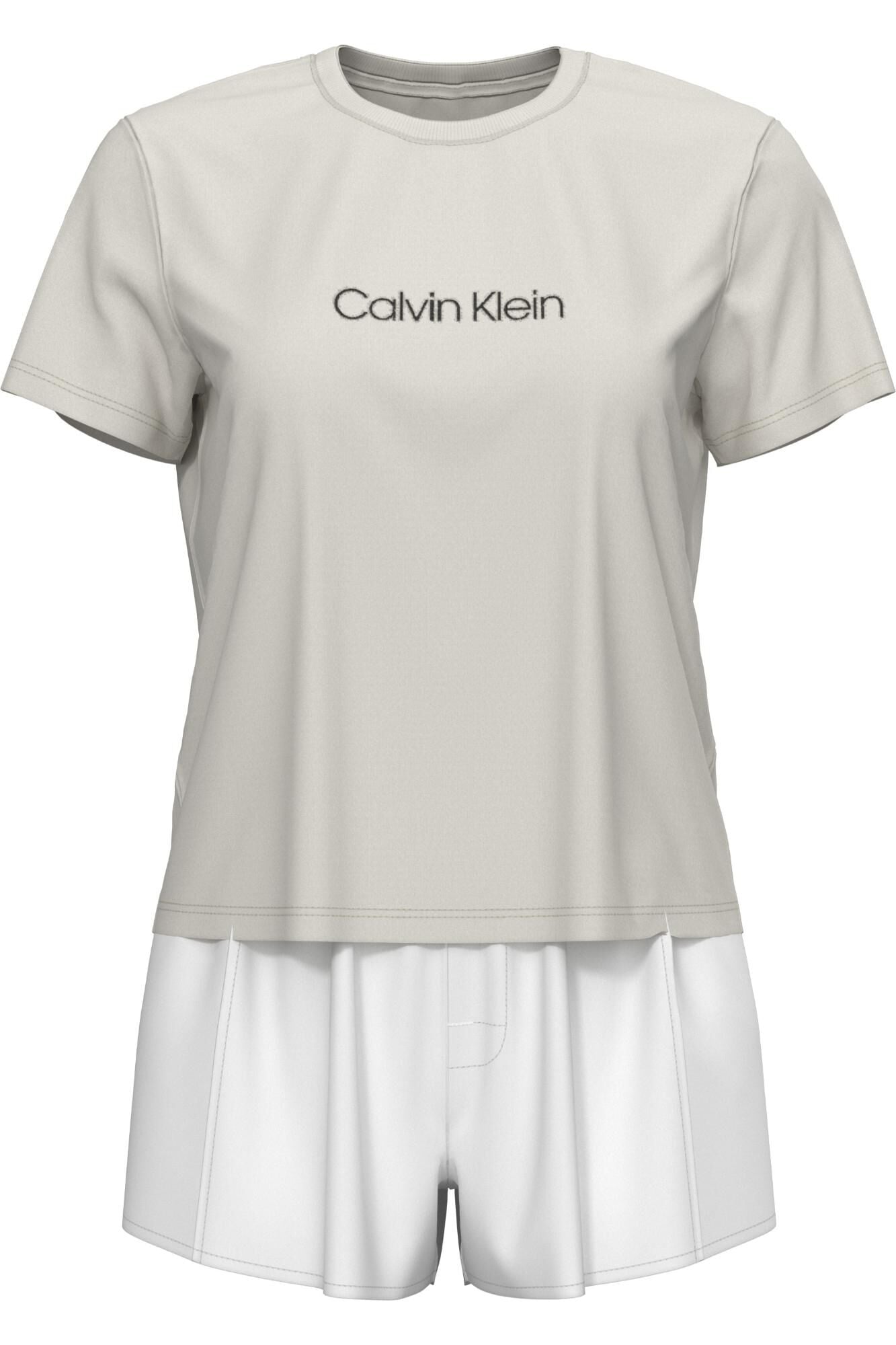 Calvin Klein Conjunto pijama curto liso logo