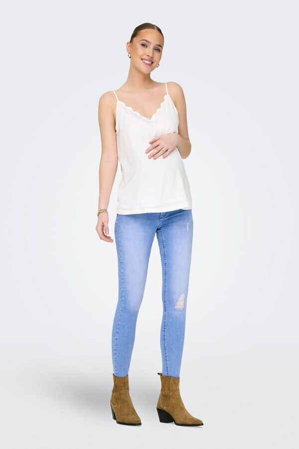 Only Maternity Top alças maternity branco