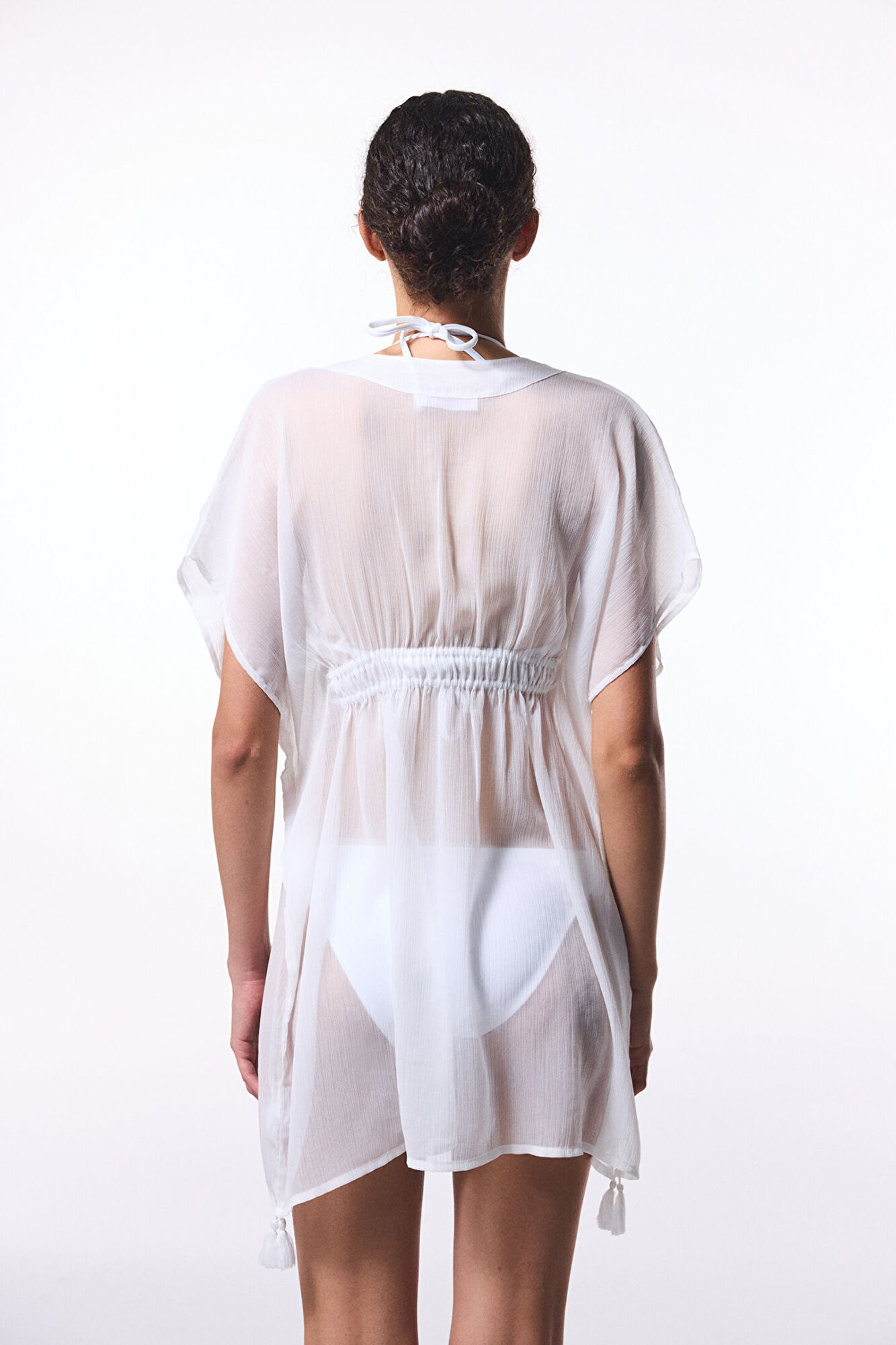 Penti Caftan de playa corto blanco