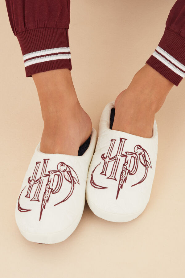 Women'secret Zapatillas casa Harry Potter acolchadas marfil marfil