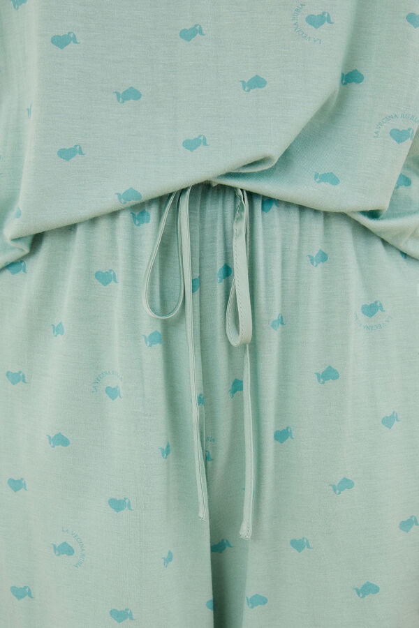 Women'secret Pijama corto tirantes La Vecina Rubia verde