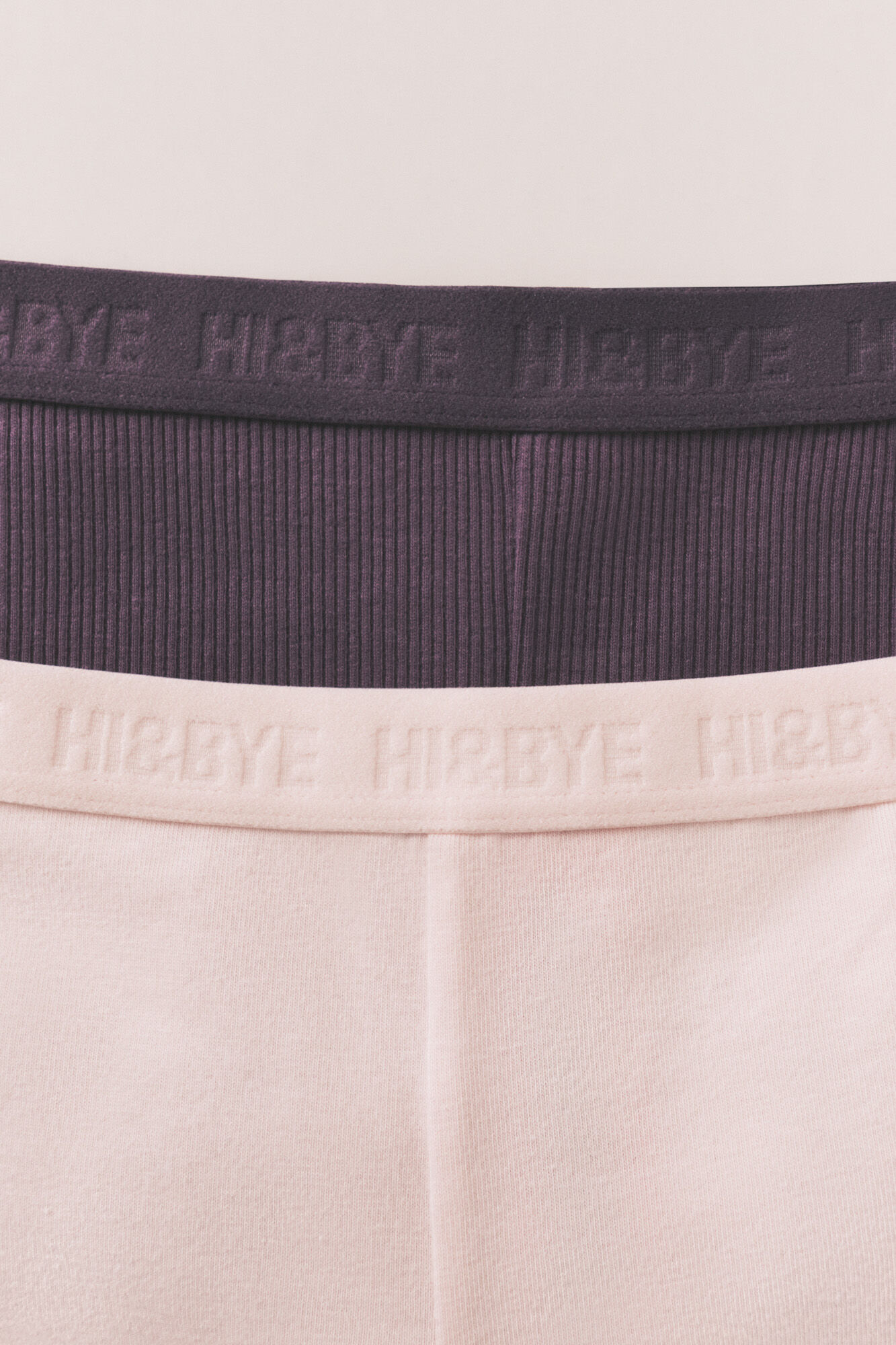 HI&BYE Pack de 2 cuecas boxer em algod&atilde;o roxo rosa