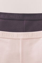 HI&BYE Pack de 2 cuecas boxer em algod&atilde;o roxo rosa rosa