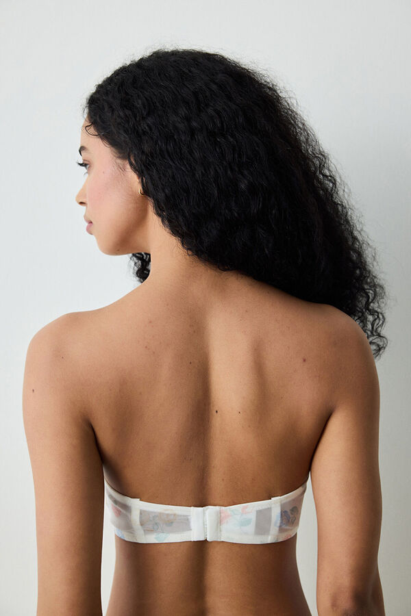 Penti Suti&atilde; com renda floral com aro bege