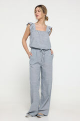 Pieces Pantal&oacute;n mezcla lino azul