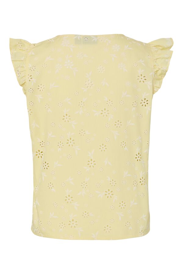 Pieces top pico volante amarillo