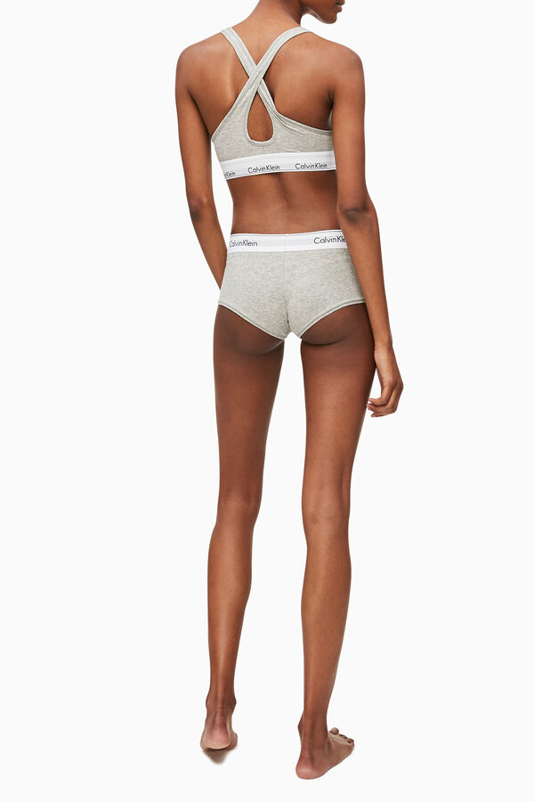 Calvin Klein Top preformado de algod&oacute;n con cinturilla de Calvin Klein gris