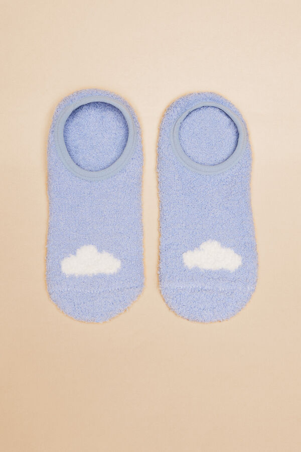 Womensecret Blue cloud no-show socks azul