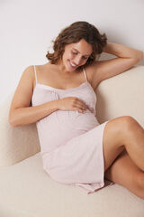 Women'secret Camisa de dormir curta de maternity em viscose rosa rosa