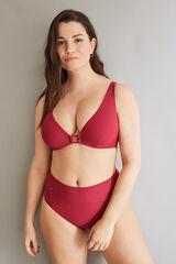 Women'secret Top biquíni halter argola rosa rosa