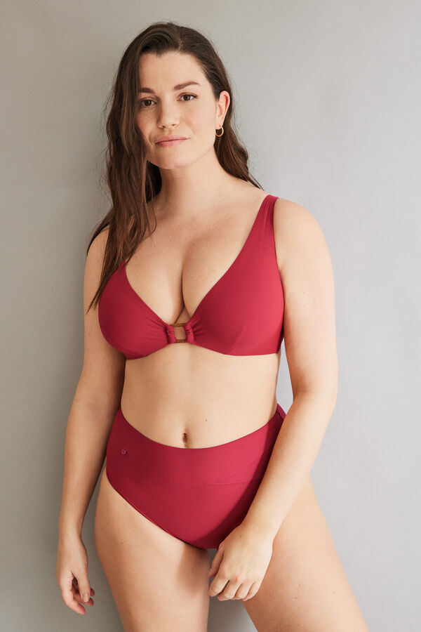 Women'secret Top biquíni halter argola rosa rosa