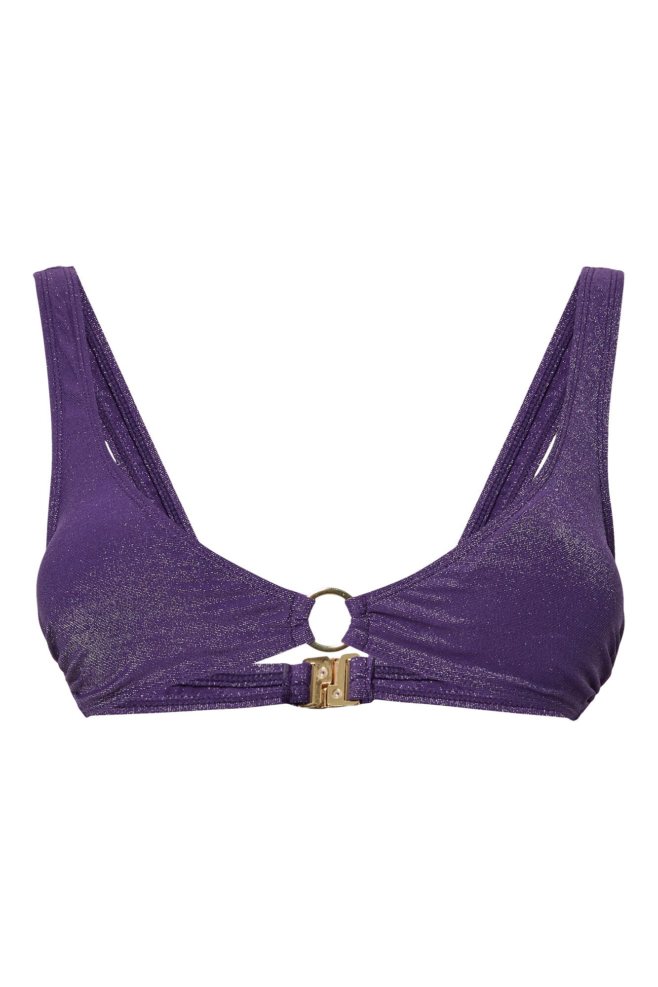 Pieces Top biqu&iacute;ni em nylon com glitter