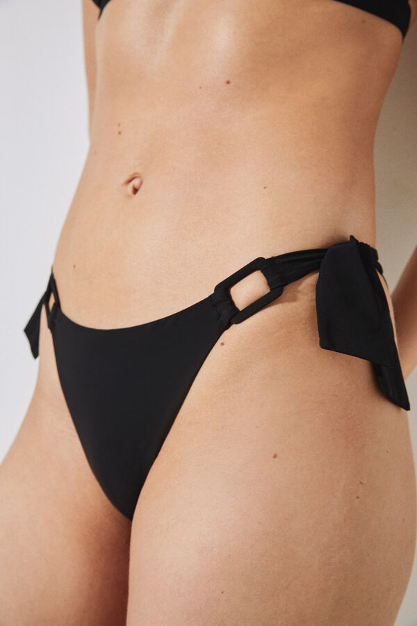 Womensecret Braga bikini brasileña lazo arandela negro negro