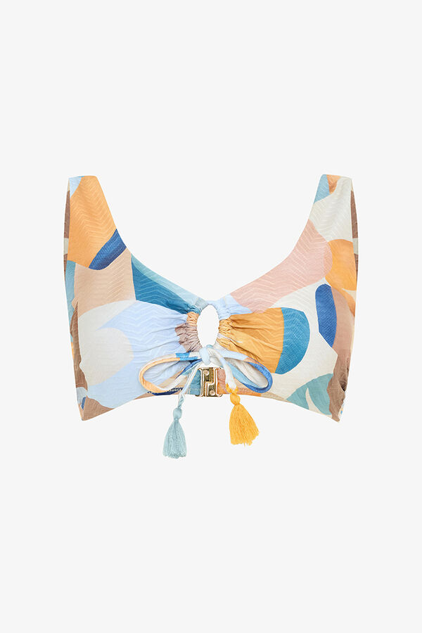 Penti Top de bikini print &eacute;tnico estampado