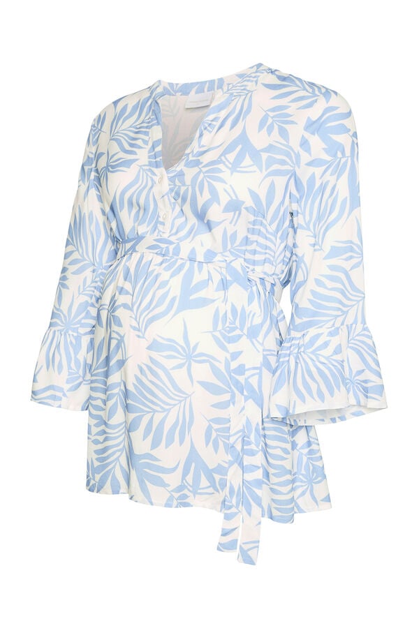 Mamalicious Top de maternity e amamentação com manga 3/4 branco