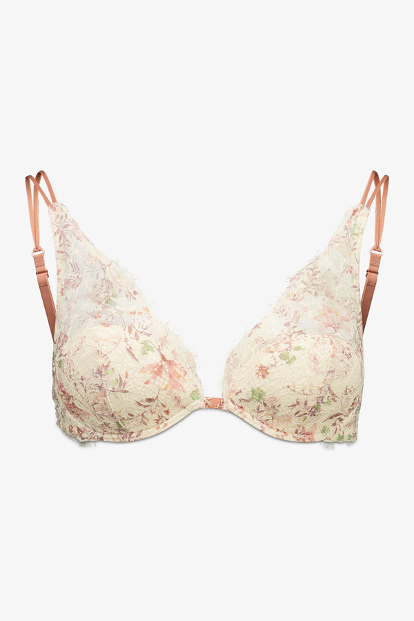 Women'secret Sujetador halter encaje multicolor estampado