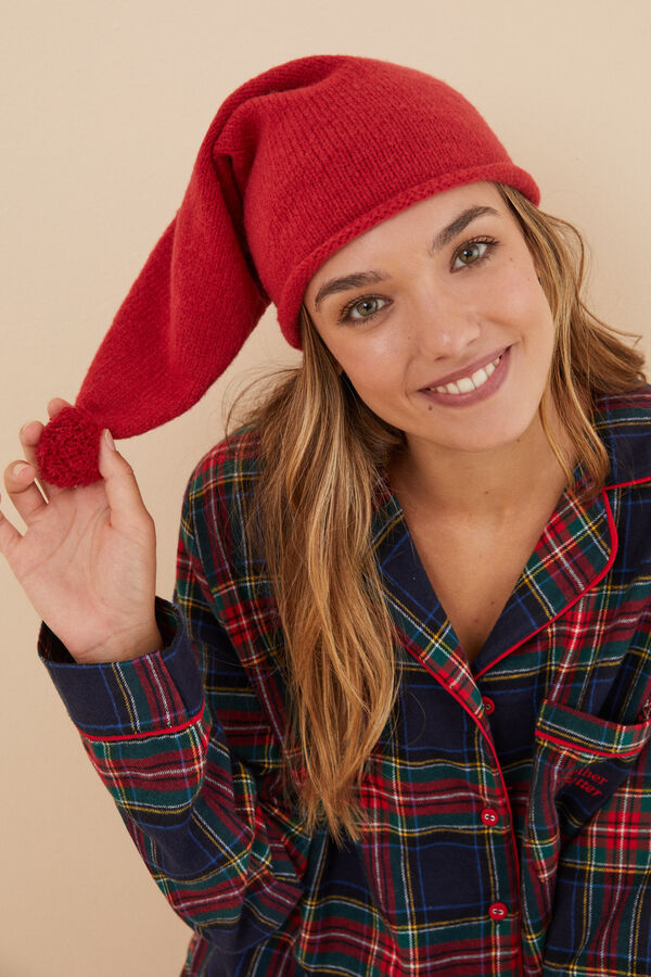 Women'secret Gorro com pompom vermelho