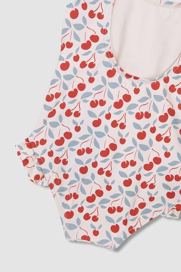 Gocco Ba&ntilde;ador de estampado cerezas blanco blanco