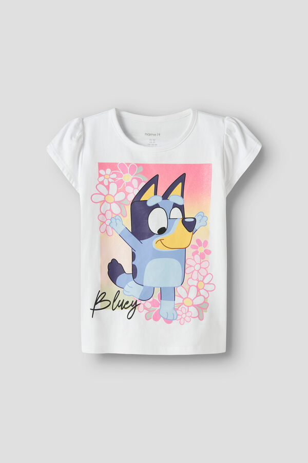 Name it T-shirt Bluey manga curta menina branco