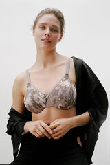 Chantelle Sujetador reductor C Magnifique malla jacquard beige