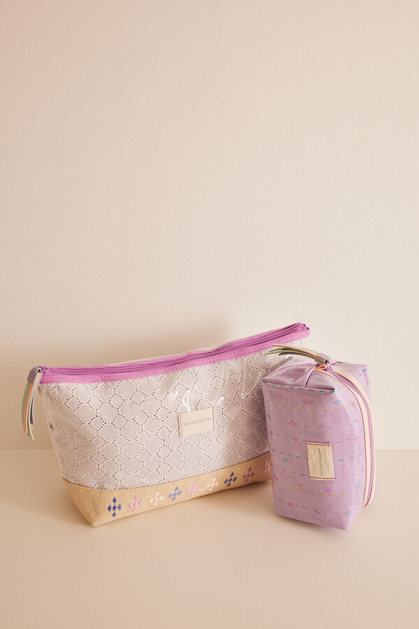 Women'secret Neceser peque&ntilde;o lila bordado  morado/lila