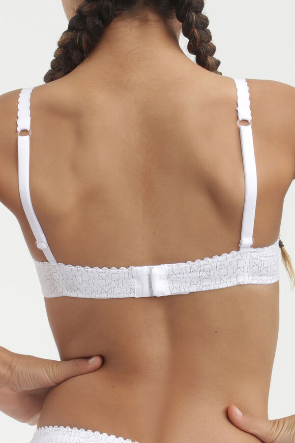 DIM Sujetador de niña padded sin aros de microfibra branco