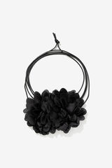 Vilanova Maxi Collar con Flores Textiles negro