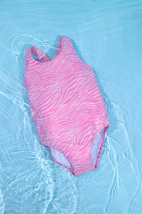 Name it Ba&ntilde;ador cebra espalda cruzada fucsia
