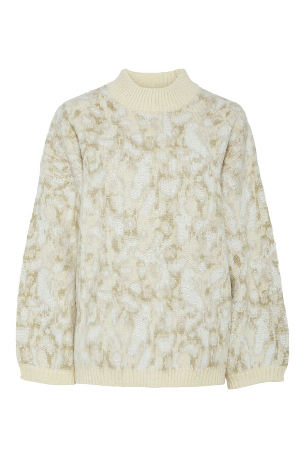 Pieces Su&eacute;ter malha com estampa animal branco
