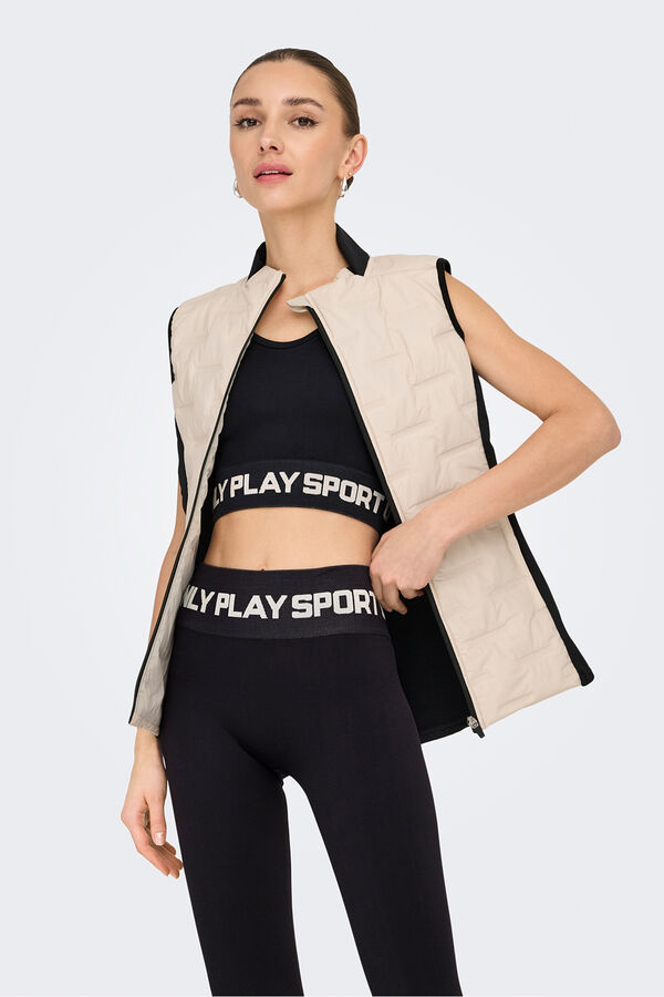 Only Play Calvin Klein pink logo padded bra cinzento