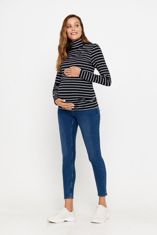 Mamalicious T-shirt de gola alta de dupla função preto