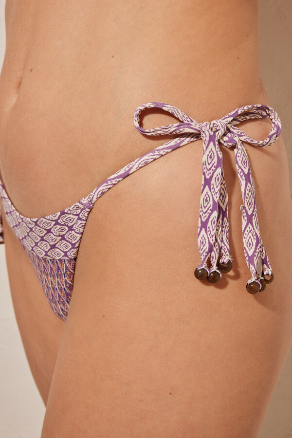 Women'secret Braga bikini tanga flecos boho estampado