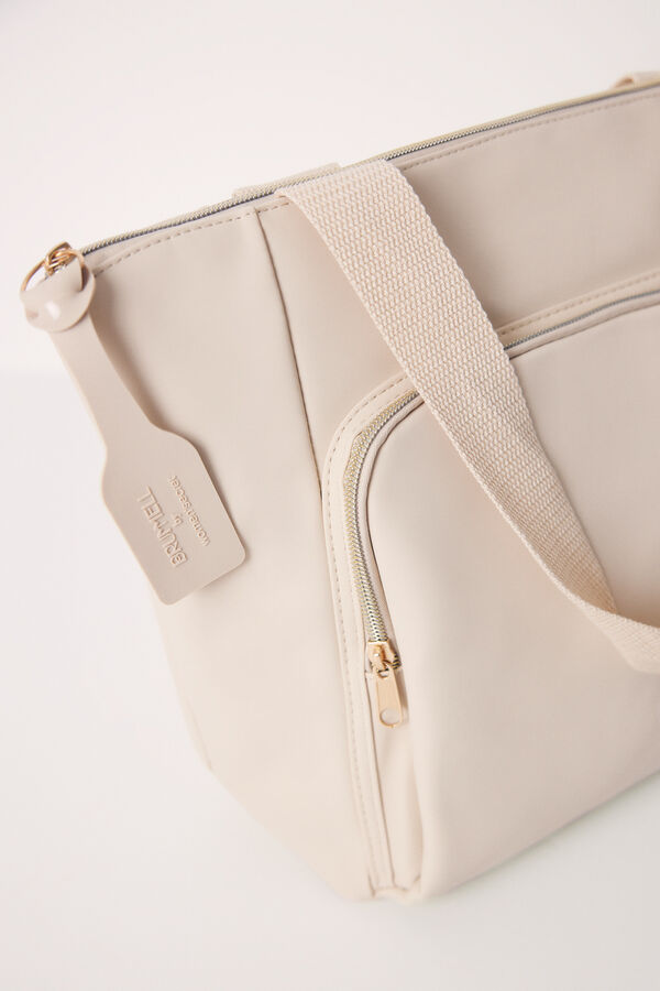 Women'secret Bolso grande engomado beige nude