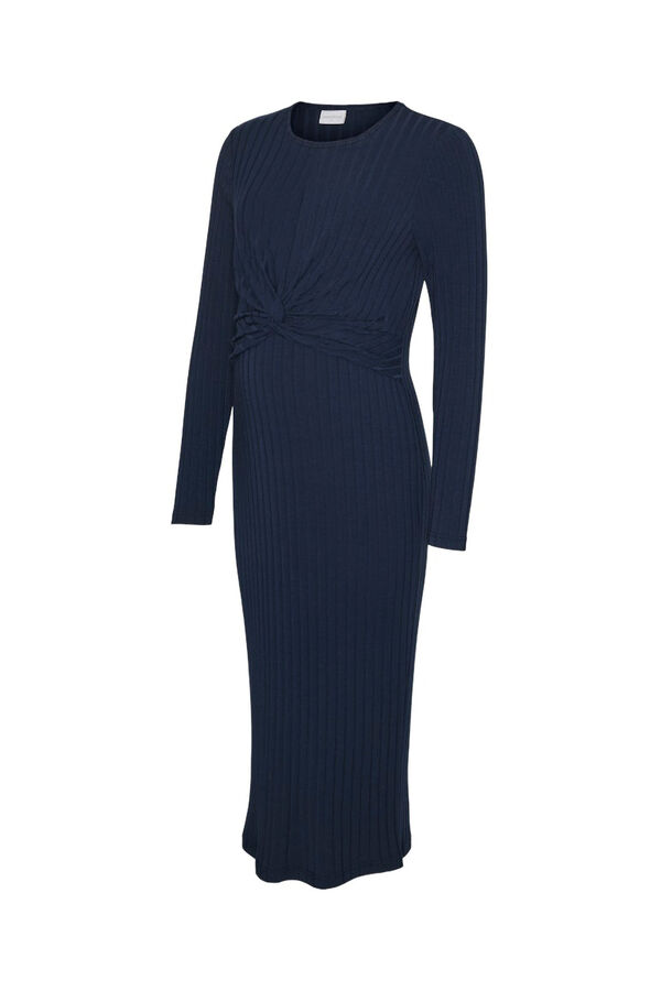 Mamalicious Vestido midi maternity y lactancia  azul