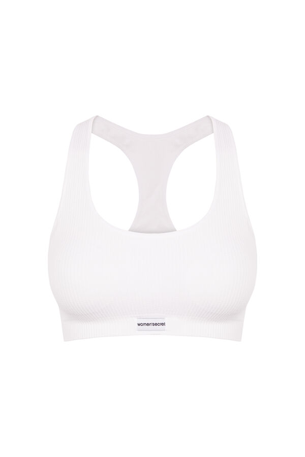 Women'secret LOVELY top xadrez branco sem costura branco