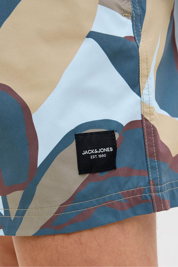 Jack & Jones Bañador estampado gris