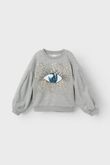 Name it Sudadera ni&ntilde;a detalle lentejuela gris