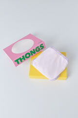 HI&BYE Pack 3 tangas blanco, gris y rosa blanco