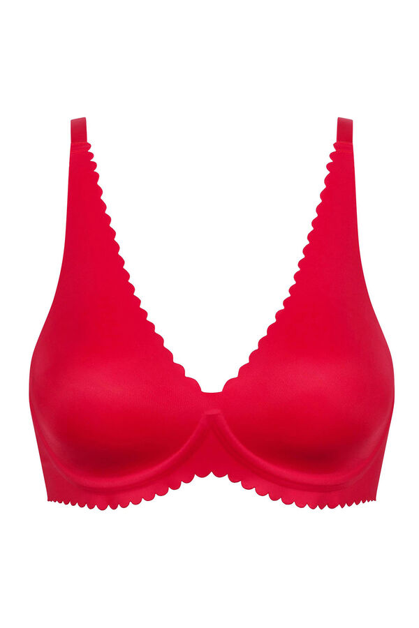 DIM Soutien de microfibra sem costura e sem aro vermelho