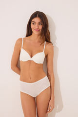 Women'secret BEAUTIFUL soutien clássico em fio branco bege