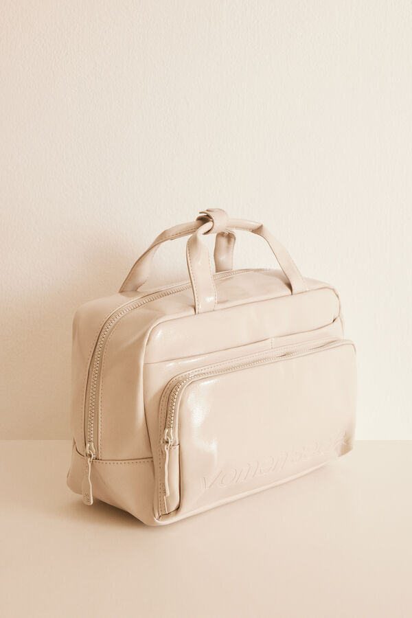 Women'secret Neceser malet&iacute;n charol marfil gris