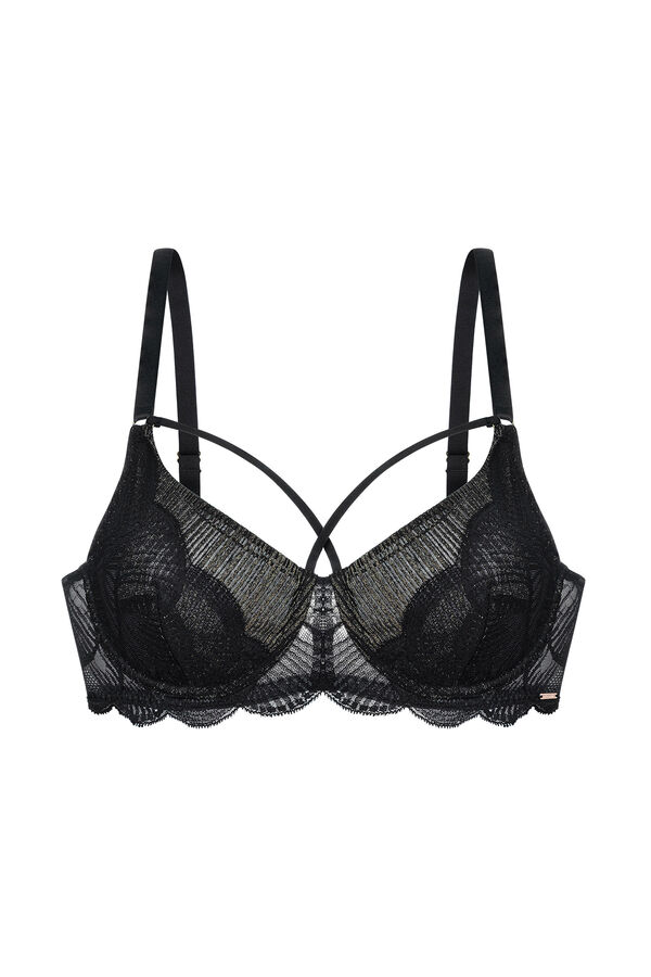 Dorina Sujetador de l&uacute;rex con aros negro