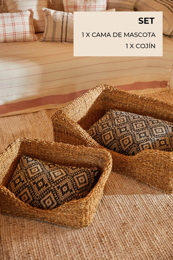 Calma House Coj&iacute;n para cama de mascota Milu 36x48x10 Negro negro