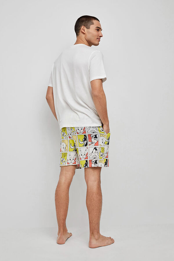 Gisela Pijama corto de hombre Looney Tunes blanco blanco